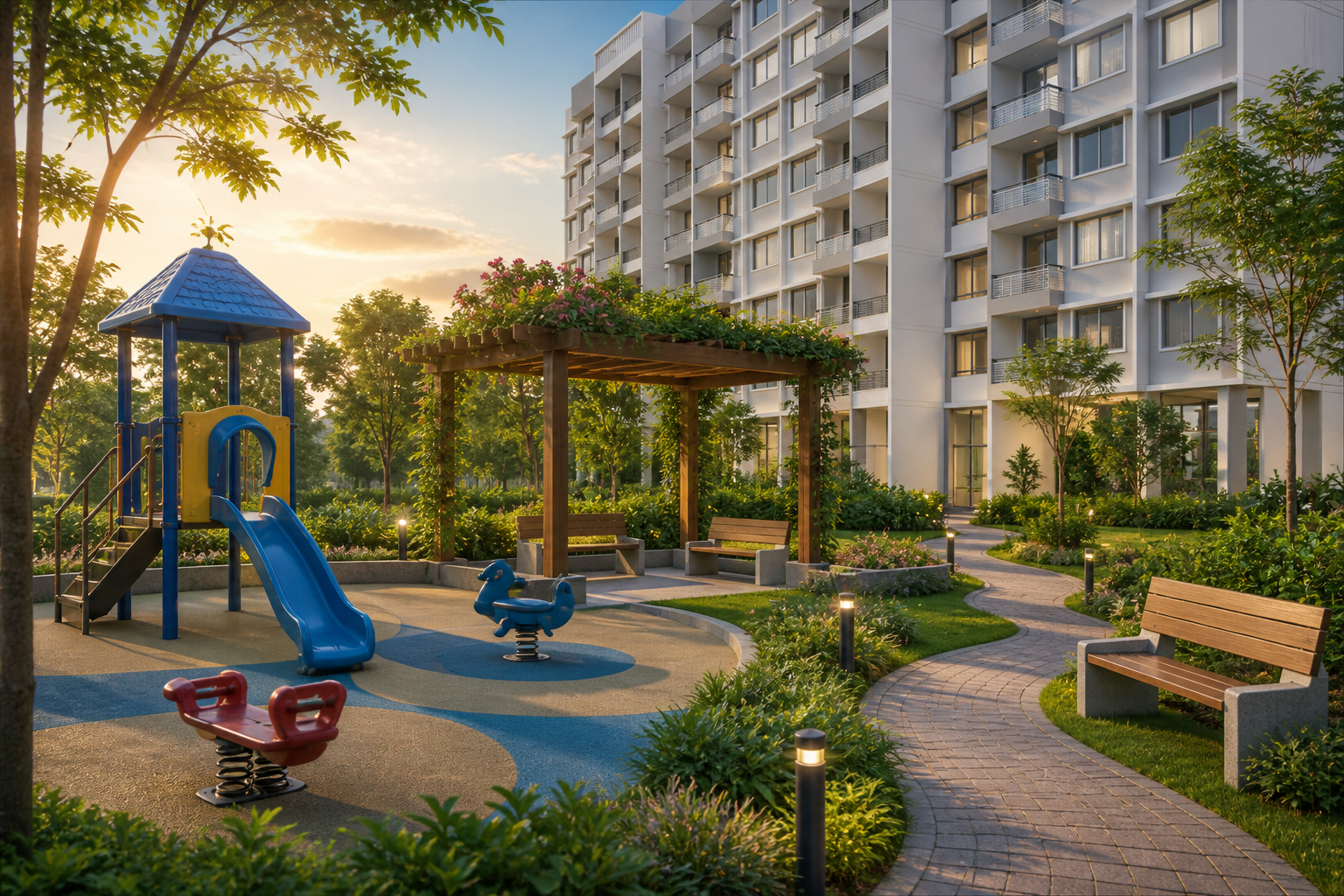 Landscaped children’s play area