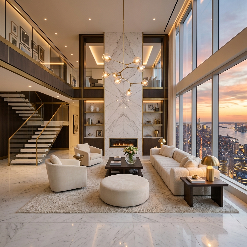 Luxury apartment interior render